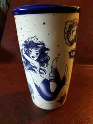 *RARE* Starbucks New Ceramic 2016 Tattoo Art Siren Mermaid Traveler Tumbler 12oz - Sold on eBay Nov, 7th 2018 for $36.00