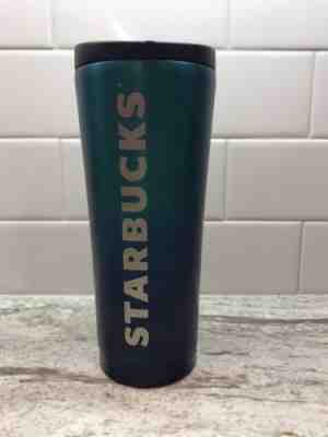 Starbucks Coffee Travel Tumbler Matte Stainless Steel Blue Green Grande 2016 - Sold on eBay Nov, 7th 2018 for $20.00