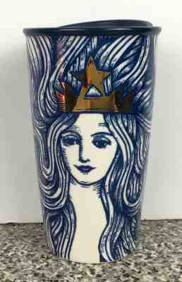 STARBUCKS 2016 Siren Mermaid Gold Crown Anniversary Tumbler Coffee Mug Travel  - Sold on eBay Nov, 6th 2018 for $39.99