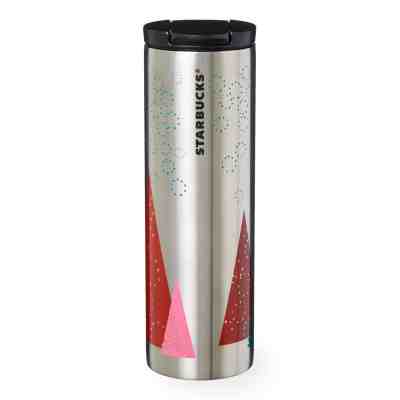 2016 STARBUCKS Holiday Christmas Tree 16-oz Stainless Steel Tumbler Travel Mug  - Sold on eBay Nov, 6th 2018 for $29.69