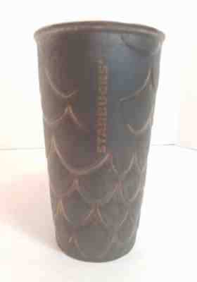 Starbucks Coffee 2016 Mermaid Siren Scale Ceramic Tumbler Traveler with Lid - Sold on eBay Nov, 1st 2018 for $22.95