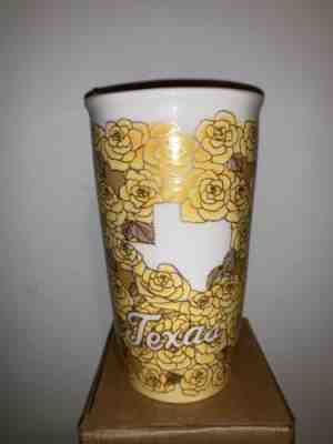 Starbucks 2016 Texas Ceramic Traveler Cup Tumbler New Yellow Rose beautiful  - Sold on eBay Nov, 1st 2018 for $39.89