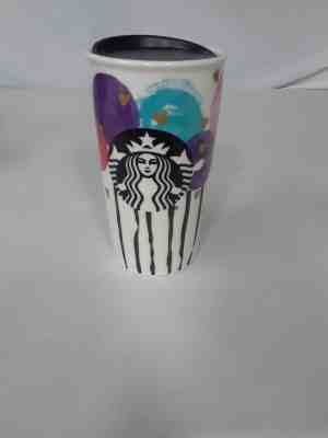 Starbucks Tumbler Ceramic 12 oz Valentine Balloons Mermaid Siren 2016 New Coffee - Sold on eBay Oct, 31st 2018 for $10.95