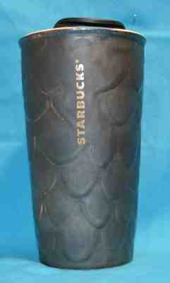Starbucks 2016 Anniversary Collection bronze Scales Travel Tumbler 10 fl oz - Sold on eBay Oct, 31st 2018 for $8.00