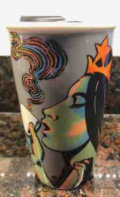 Starbucks Siren 2016 25th Anniversary Tumbler Travel Mug Milton Glaser Ltd - Sold on eBay Oct, 31st 2018 for $27.00