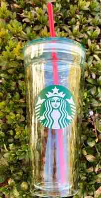 Starbucks Venti Clear Glass Double Wall Tumbler Cold Cup 20oz 2017 NEW - Sold on eBay Nov, 17th 2018 for $40.00