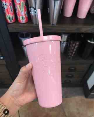 NEW RARE 2017 STARBUCKS TUMBLER TRAVEL CUP MATTE PINK W/ LID, STRAW - Sold on eBay Nov, 4th 2018 for $40.00