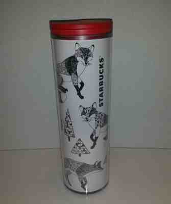 Starbucks Tumbler NEW 2017 CHRISTMAS Winter Trees Design and FOX 16oz - Sold on eBay Nov, 4th 2018 for $15.00