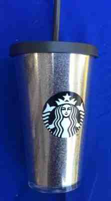 2017 Starbucks Silver Glitter Cold Cup 16oz Gray Tumbler Holiday Collection RARE - Sold on eBay Nov, 3rd 2018 for $24.00