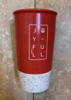Starbucks Joyful Tumbler Double Wall Ceramic Travel Mug Lid 12oz 2017 Coffee - Sold on eBay Nov, 3rd 2018 for $8.99