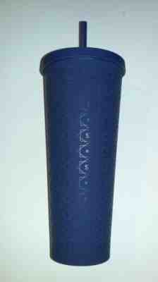 NEW Starbucks Matte BLUE Pattern Tumbler 2017 Acrylic 24oz Venti Cold Cup  - Sold on eBay Oct, 28th 2018 for $14.95