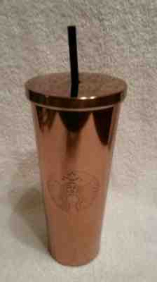 Starbucks Rose Gold Tumbler Stainless Steel Cold Cup 24oz NWT  2017 - Sold on eBay Oct, 24th 2018 for $47.00