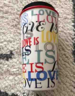 Starbucks NEW 2017 LOVE IS LOVE Travel Mug Tumbler 12 oz - Sold on eBay Oct, 23rd 2018 for $19.95