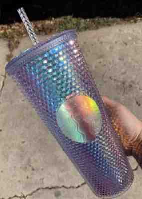 Starbucks 2018 Holiday Cold Cup Tumbler 24 Oz Rainbow Iridescent Unicorn Travel - Sold on eBay Nov, 18th 2018 for $34.99