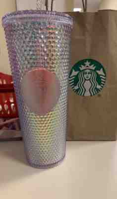 Starbucks 2018 Holiday Iridescent Glitter Traveler Tumbler Cold Cup - Sold on eBay Nov, 16th 2018 for $25.00