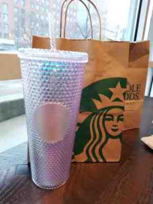 Starbucks 2018 Holiday Rainbow Iridescent Bling Glitter Hologram Tumbler 24 Oz - Sold on eBay Nov, 16th 2018 for $24.50