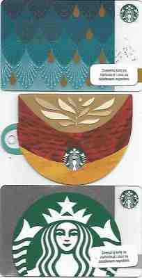 POLAND  Starbucks cards Set of 3  NEW " LIMITED EDITION - CUP - S. SIREN " 2018 - Sold on eBay Nov, 17th 2018 for $9.99