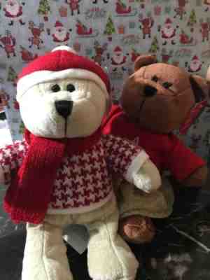 2 Starbucks Bearista Bears Plush 2018 Christmas Limited Edition 10' Tall New NWT - Sold on eBay Nov, 16th 2018 for $46.00