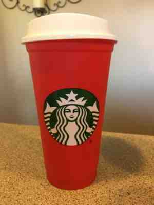 Starbucks 2018 Limited Edition Reusable Red Holiday Plastic Cup With Lid NEW - Sold on eBay Nov, 10th 2018 for $10.00