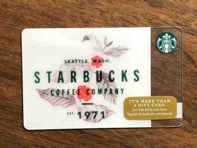 Starbucks Gift Card 2017 Coffee Est 1971 White Red Berries Holiday No $ Value - Sold on eBay Oct, 23rd 2018 for $2.99