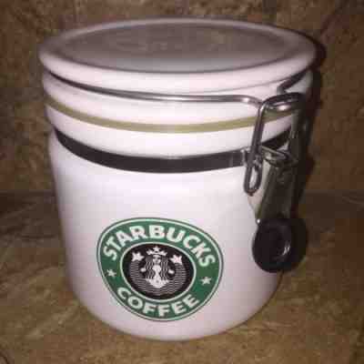 Starbucks Coffee Ceramic Sealable  Beehouse Canister Mermaid Siren Logo 1987 Tea - Sold on eBay Sep, 19th 2018 for $5.00