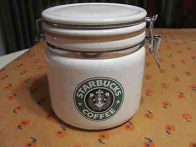Vintage 1987 Starbucks Coffee Canister Split Tail Mermaid Siren Ceramic Storage - Sold on eBay Aug, 31st 2018 for $49.95