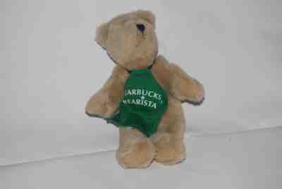  Rare 1997 STARBUCKS Plush Jointed 1st Edition Barista BEARISTA BEAR Green Apron - Sold on eBay Oct, 14th 2018 for $4.44