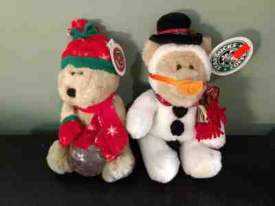 Starbucks Barista Bear 2002 & 1999 Christmas Collectibles - Sold on eBay Nov, 17th 2018 for $6.99
