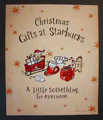 STARBUCKS "Gifts" Poster 2000, New. - Sold on eBay Nov, 2nd 2018 for $9.99