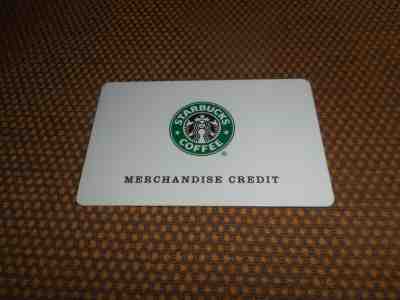 2001 USA STARBUCKS 'GEM MINT' MERCHANDISE CARD MEGA MEGA RARE - Sold on eBay Nov, 17th 2018 for $300.00