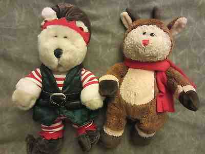 Starbucks Bearista Christmas Bear Elf & Rudolph Reindeer Plush 2001 2003 LOT 2 - Sold on eBay Nov, 14th 2018 for $14.00