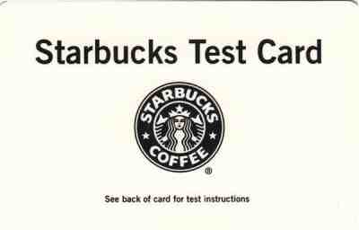 2001 STARBUCKS TEST CARD  SUPER RARE - Sold on eBay Oct, 16th 2018 for $450.00