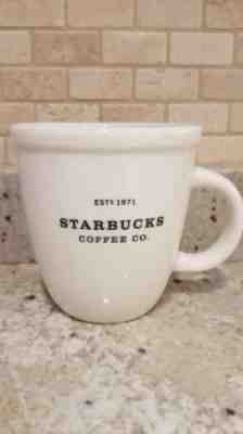 2001 Starbucks Coffee Large Mug White Est.1971 Barista Abbey Mug - Sold on eBay Sep, 12th 2018 for $8.50