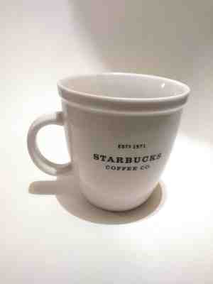 Starbucks EST 1971 Barista 2001 Coffee Mug White Abbey Black Lettering 16 fl oz - Sold on eBay Sep, 10th 2018 for $15.00