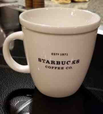 2001 Starbucks Coffee Company Large Mug White Est.1971 Barista Abbey Mug - Sold on eBay Sep, 9th 2018 for $15.00