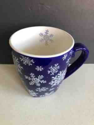  2001 Starbucks Barista Mug Cobalt Blue With Snowflakes 18 Ounce - Sold on eBay Sep, 4th 2018 for $12.99