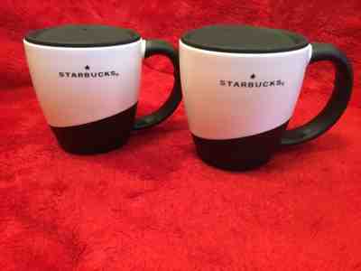 RARE 2001 Starbucks Coffee Barista Black White Plastic Travel Mug Cup Lid Rubber - Sold on eBay Sep, 3rd 2018 for $16.75