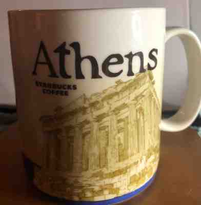 2001 STARBUCKS COFFEE MUG ATHENS-GREECE RARE MINT CONDITION 16 FL OZ/473 ML - Sold on eBay Sep, 2nd 2018 for $49.99