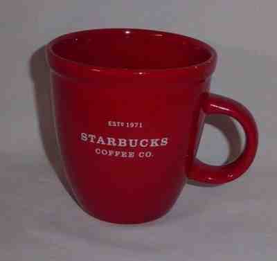 Starbucks Coffee Company Est 1971 Cup Mug Red 2001 Barista Large 16 ounce - Sold on eBay Aug, 26th 2018 for $23.99
