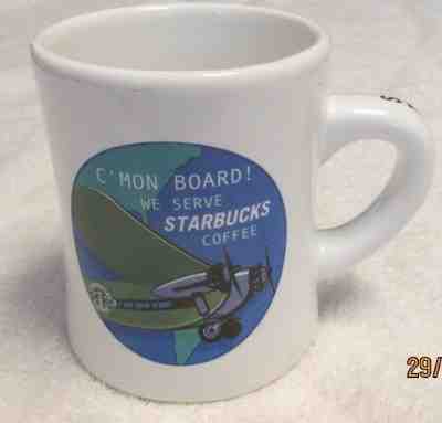 Nice 2001 Starbucks C'Mon Board Airplane Airlines Coffee Mug  - Sold on eBay Aug, 22nd 2018 for $9.99