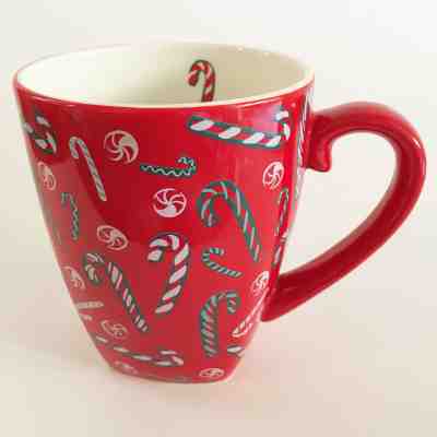2002 Starbucks Barista Large 16 Oz Red Candy Cane Mug, Christmas, Holiday - Sold on eBay Oct, 8th 2018 for $18.99