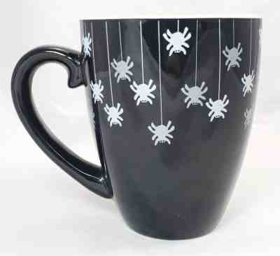RARE! Starbucks Coffee Barista Black Halloween Mug White SPIDERS Tea Cup 2002 - Sold on eBay Oct, 6th 2018 for $22.95