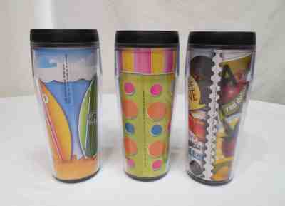Starbucks 2002 Barista 16 Ounce Plastic Travel Mugs - Lot Of 3 - Sold on eBay Oct, 6th 2018 for $9.99