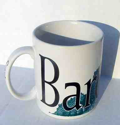 2002 Starbucks Green & White BARCELONA City Large 14 oz Mug by Jan Belson Exc - Sold on eBay Oct, 5th 2018 for $22.50
