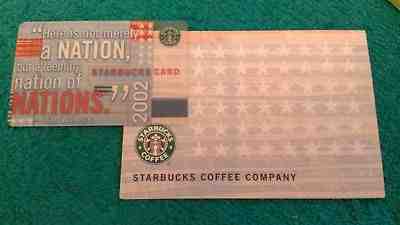 2002 Near MINT STARBUCKS Walt Whitman NATIONS Gift Card w/RARE! Matching Sleeve - Sold on eBay Oct, 4th 2018 for $99.17