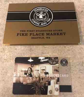 Starbucks Card: 2002 Pike Place Market Card with Sleeve - Free Ship - Sold on eBay Oct, 2nd 2018 for $47.99