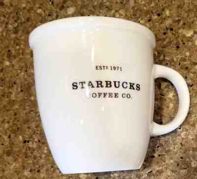 STARBUCKS BARISTA Ceramic Coffee Mug Cup 2002 12oz  White - Sold on eBay Sep, 29th 2018 for $17.99