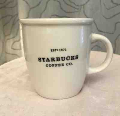 STARBUCKS BARISTA Ceramic Coffee Mug Cup 2002 12oz / Black on White - Sold on eBay Sep, 29th 2018 for $7.50