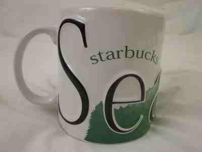 Starbucks Seattle Raised Letters Barista Series Mug Mount Rainier HUGE 20oz 2002 - Sold on eBay Sep, 23rd 2018 for $14.99
