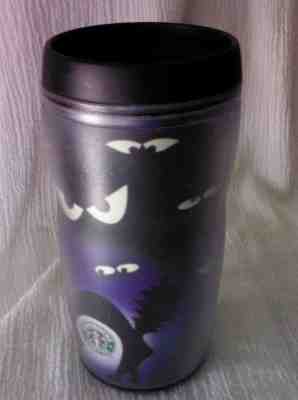 Starbucks Barista Travel Cup 2002 8 oz. Halloween with Eyes Black & White - Sold on eBay Sep, 23rd 2018 for $7.99